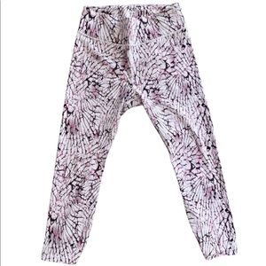 Joy Lab High Waisted Stretch 7/8 Length Leggings Butterfly Abstract Print